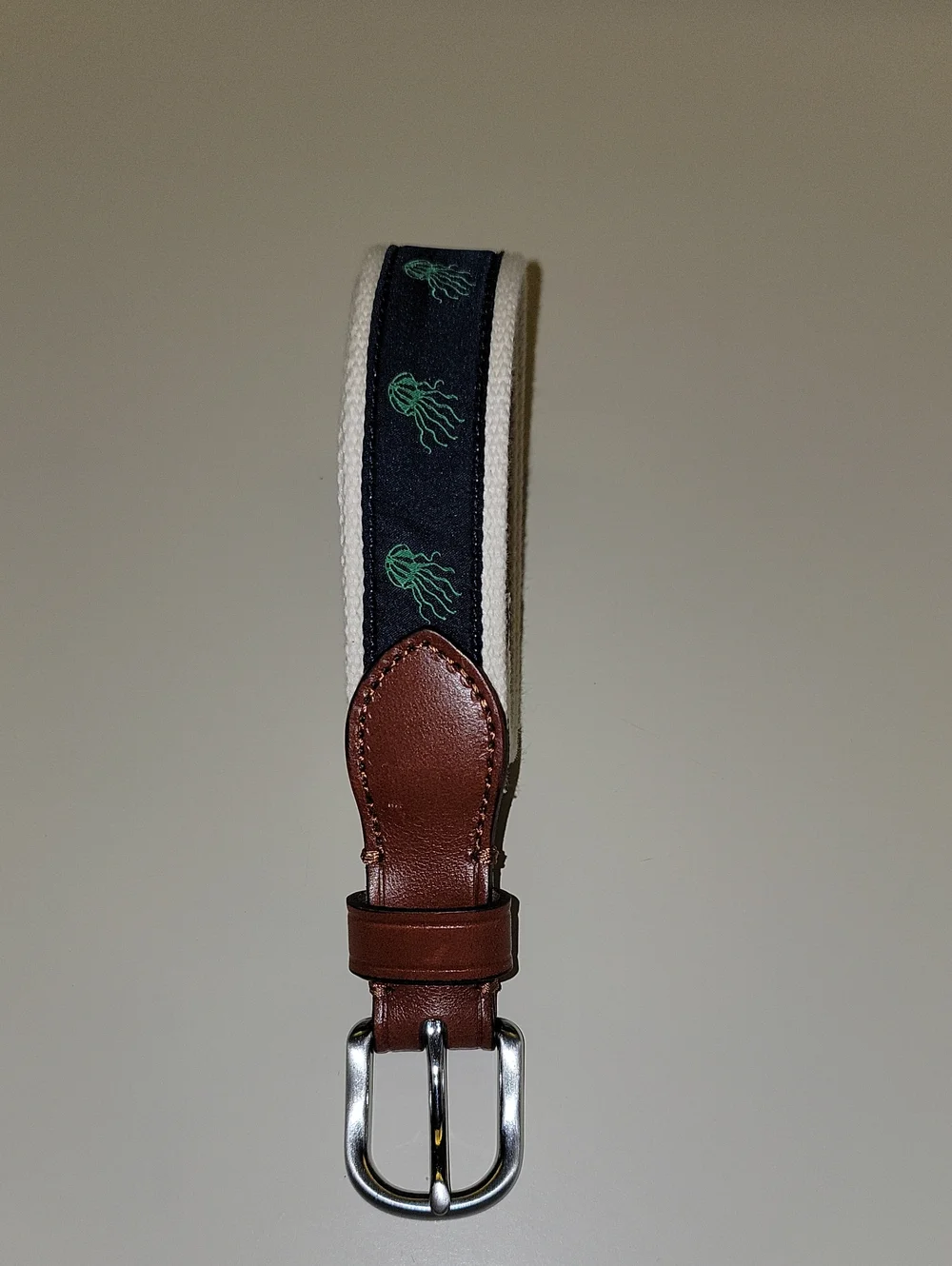 J. CREW CREWCUTS NAVY JELLYFISH RIBBON BOYS LARGE BELT